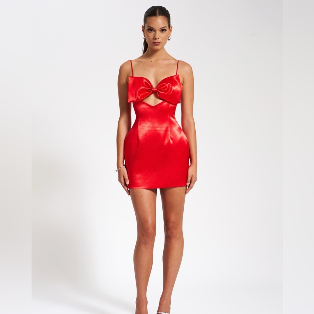 Stunning Red Bow Detail Dress